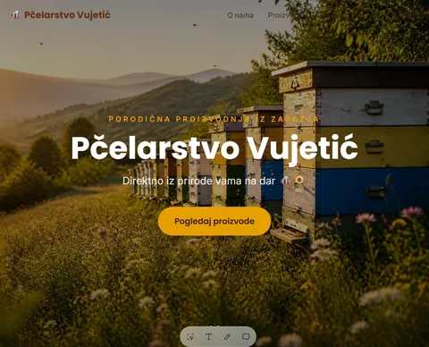 Prikaz web sajta — PČELARSTVO VUJETIĆ