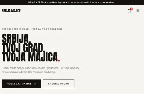 Prikaz web sajta — SRBIJA MAJICE