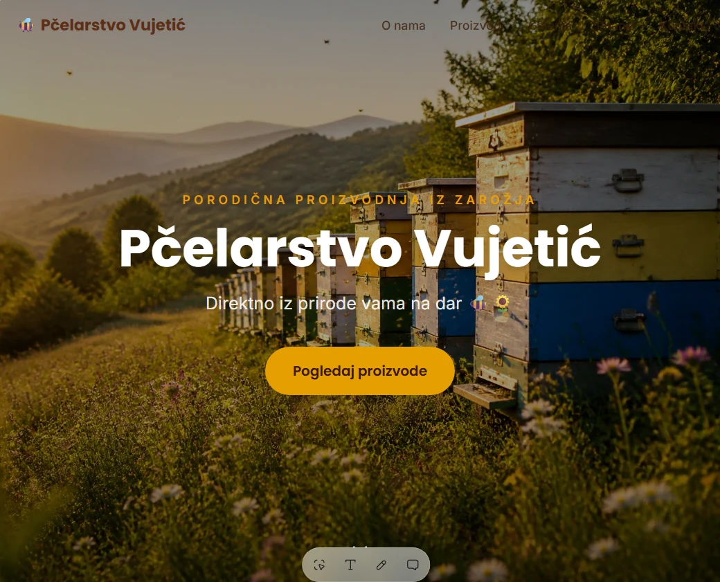 Prikaz web sajta — PČELARSTVO VUJETIĆ